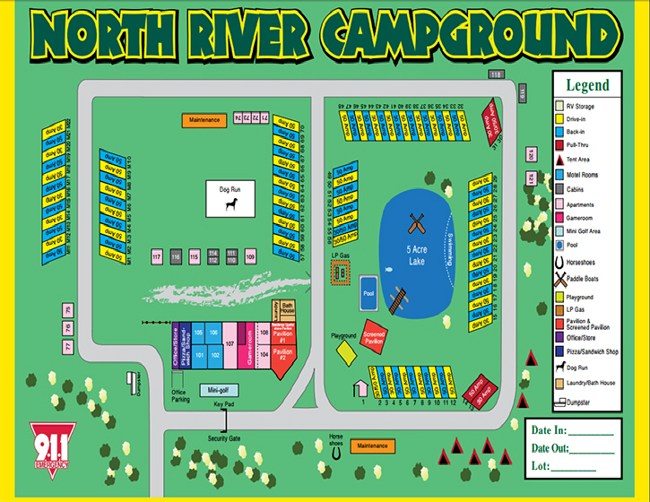 North River Campgrund map